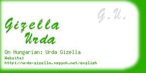 gizella urda business card